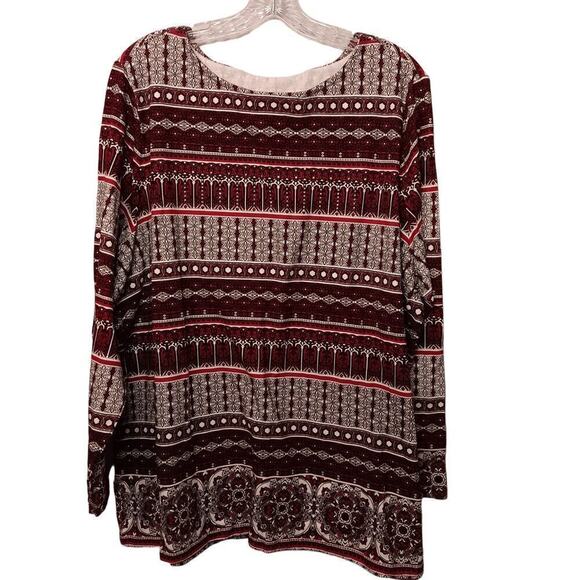 NWT CJ Banks Sequin Embellished Heavy Cotton Long Sleeve Rounded Color 2X - Picture 1 of 5